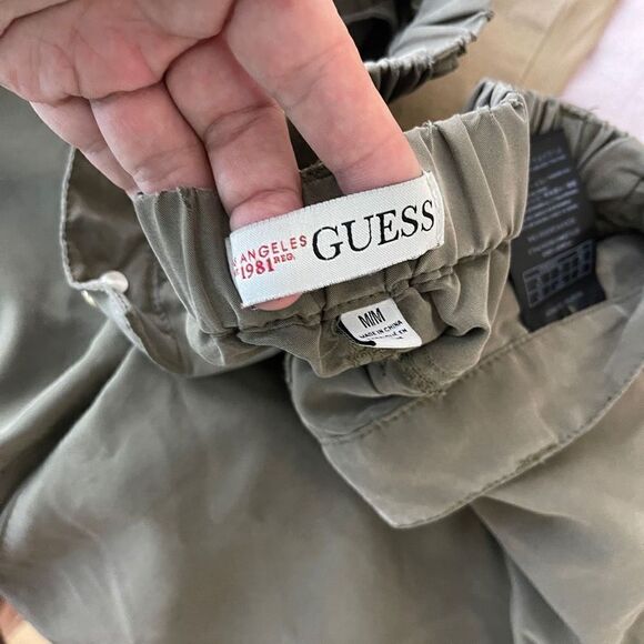 Guess Pants Women's Medium Olive Green Cargo Pockets Casual - Picture 15 of 16